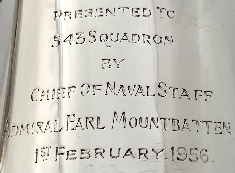 Silver Tankard Presented to 543 Squadron RAF by Chief of Naval Staff Admiral Earl Mountbatten.
