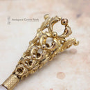 Victorian Gilt Metal & Mother of Pearl Tussie Mussie Post Holder