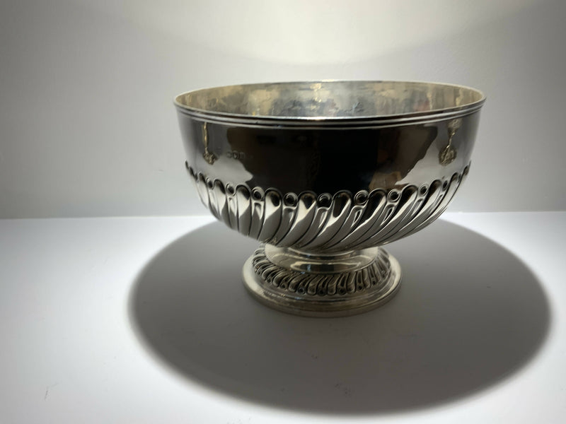 Victorian silver punch bowl