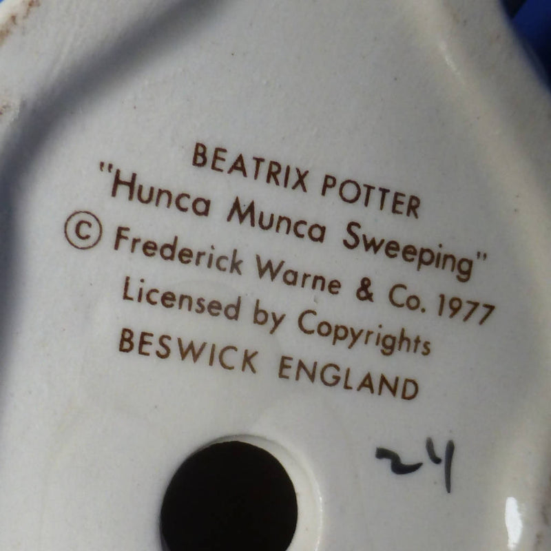 Beswick Beatrix Potter Figurine - Hunca Munca Sweeping - BP3C
