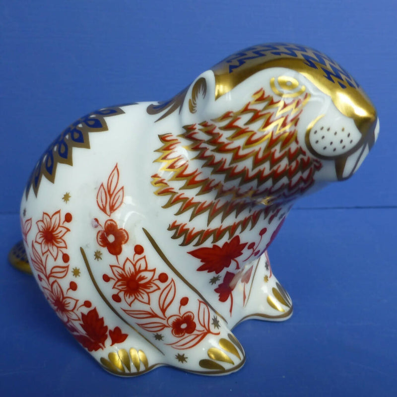 Royal Crown Derby Paperweight Beaver