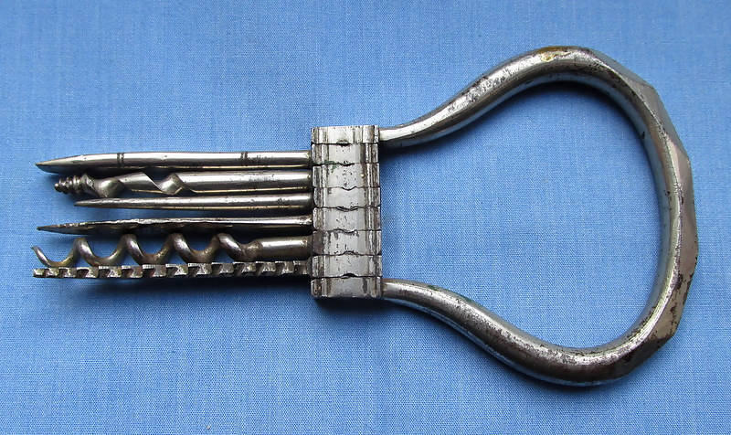 Steel Six Tool Bow Design/Shape Corkscrew/German/Multi/Stahl/Pocket