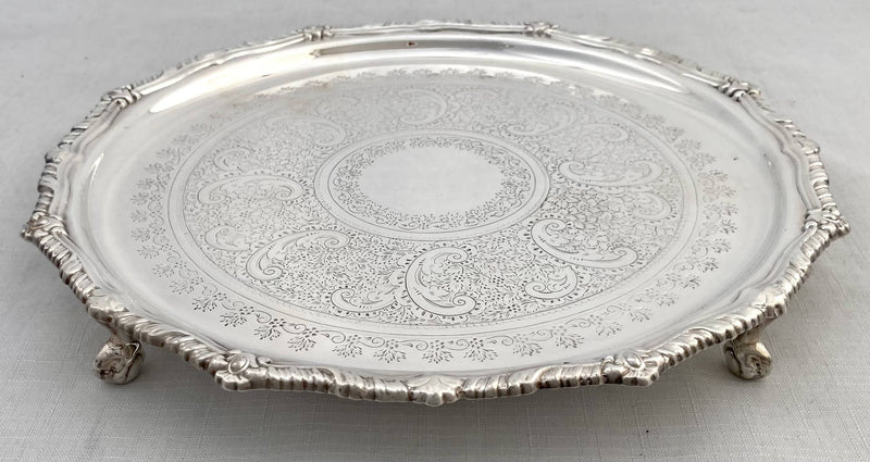 Early 20th Century Silver Plated Salver. Manoah Rhodes & Sons Ltd, Bradford.