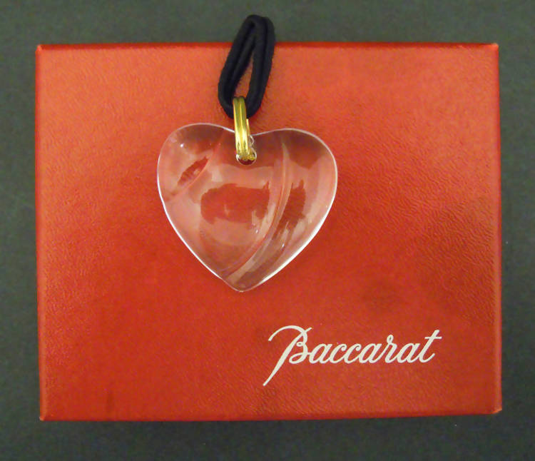 Baccarat clear heart pendant