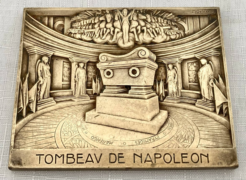 Napoleon's Tomb Bronze Relief Plaque, after Delannoy.