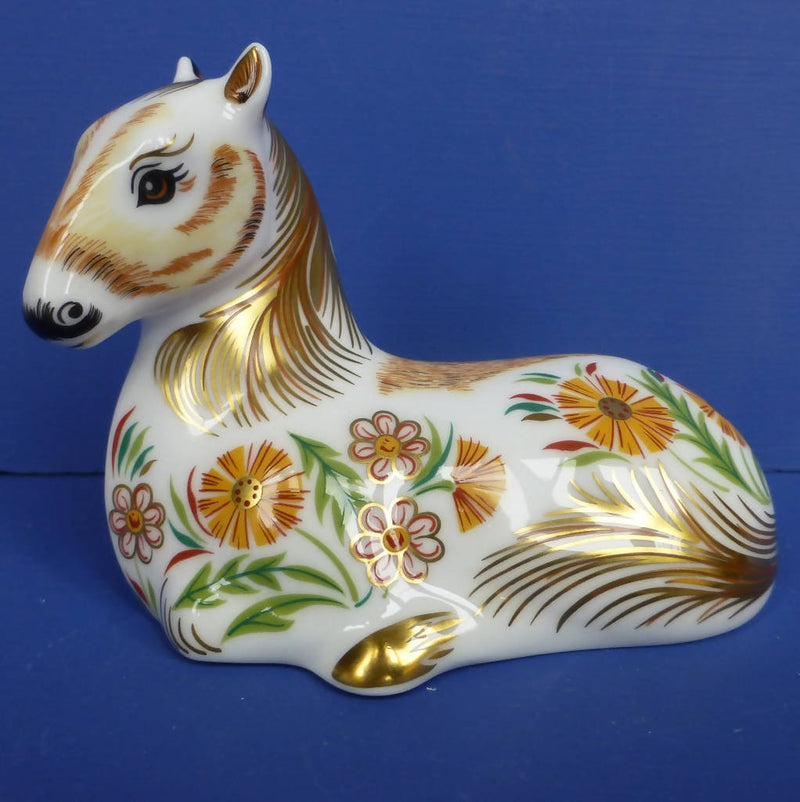 ROoyal Crown Derby Paperweight Summer Meadow Foal (Boxed)