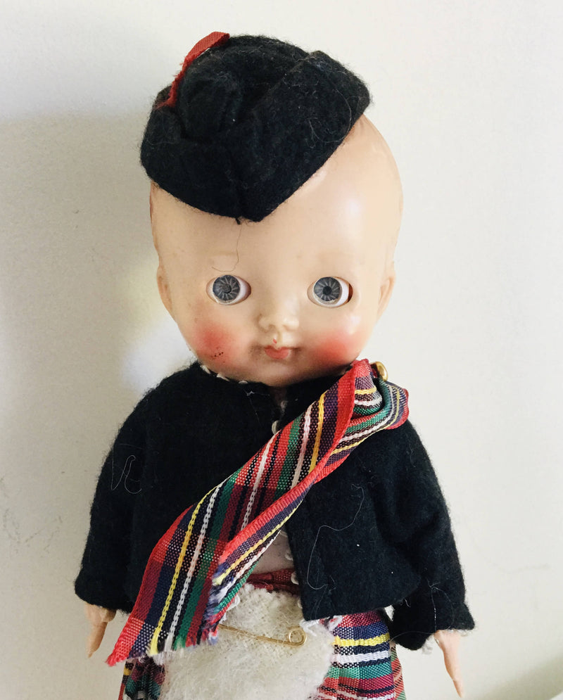 Vintage Pedigree Scottish Boy Doll 1950’s 7”