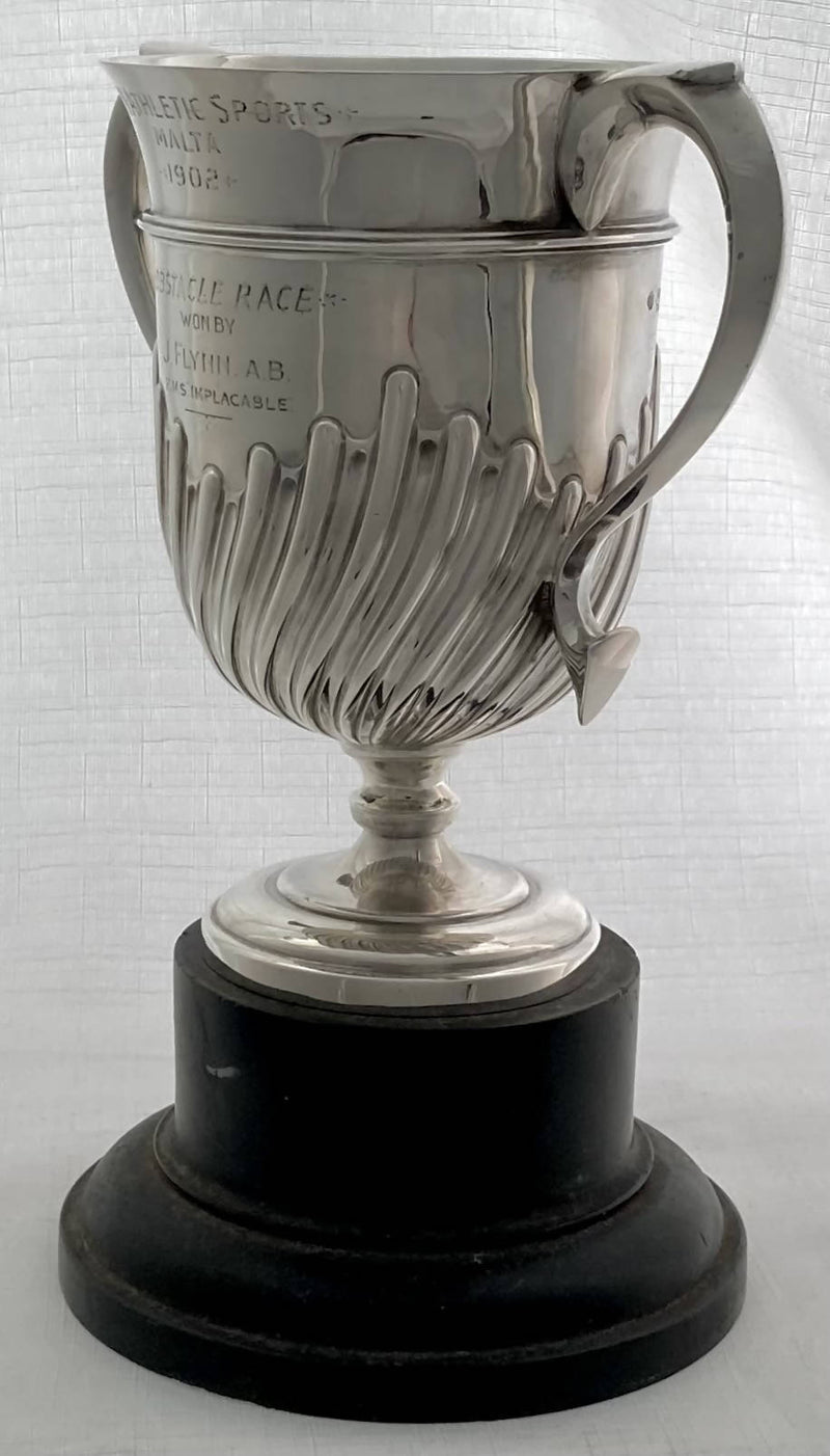 Royal Navy Silver Trophy Cup : HMS Implacable & Admiral Sir John Fisher. London 1901 William Hutton. 11 troy ounces.