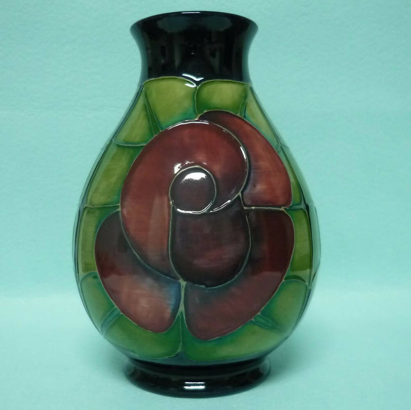 A Large Moorcroft 7.5inch Vase in the Rose Design by Sally Tuffin
