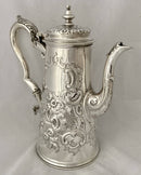Georgian, George II, Silver Coffee Pot. London 1735 Gabriel Sleath. 25 troy ounces.