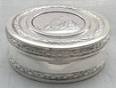 French Silver Plated Box Depicting a Nurse Attending a French Soldier of The Great War.