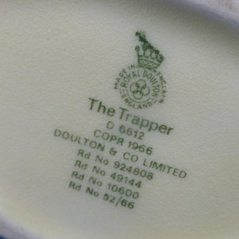 Royal Doulton Small Character Jug - The Trapper D6612