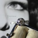 Art Deco Style 18ct White Gold Sapphire & Diamond Cluster