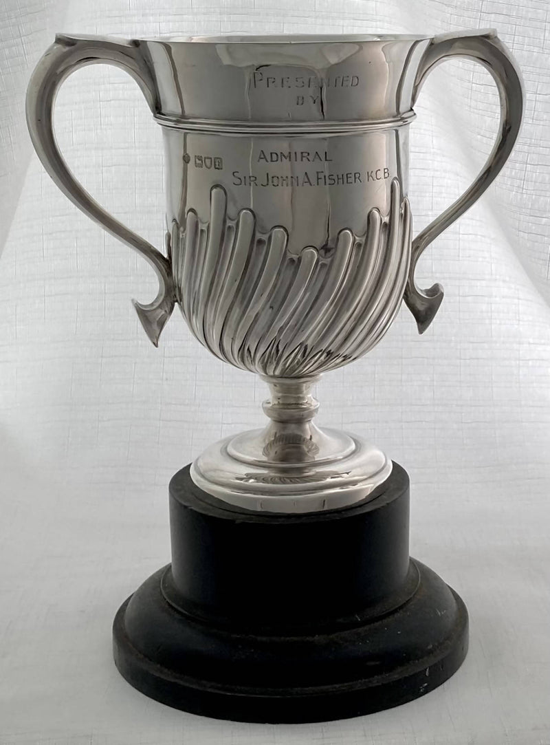 Royal Navy Silver Trophy Cup : HMS Implacable & Admiral Sir John Fisher. London 1901 William Hutton. 11 troy ounces.