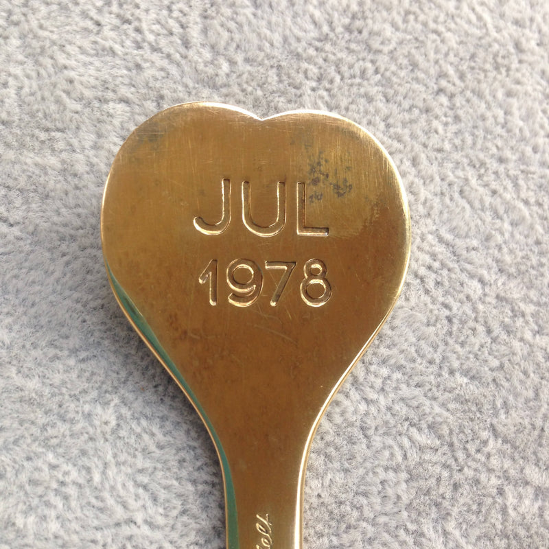 1970's Danish enamelled silver gilt spoon by A.Michelson