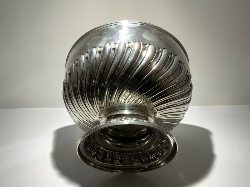 Victorian silver punch bowl