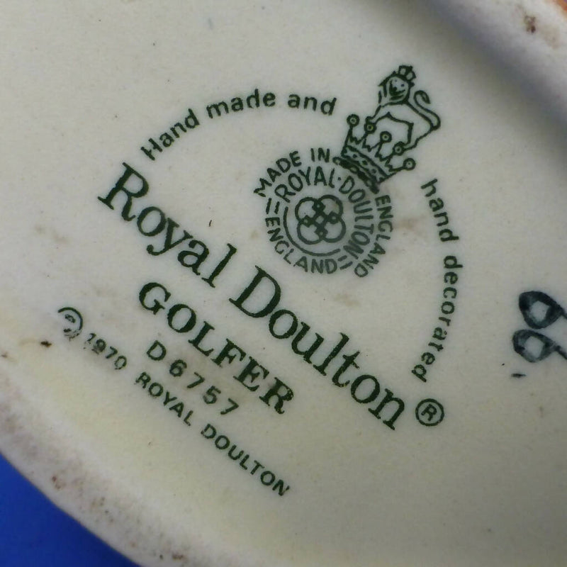 Royal Doulton Miniature Character Jug - Golfer D6757