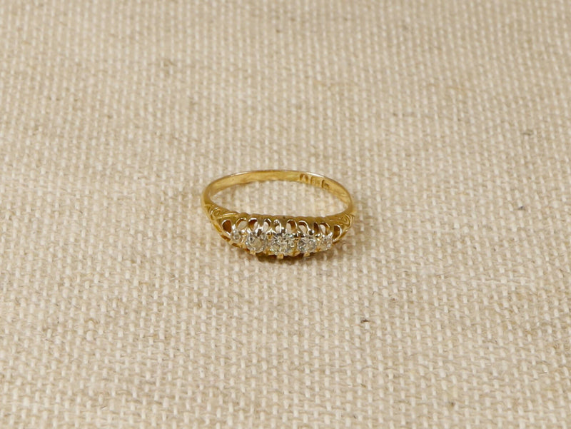 Antique 18ct 5 Stone Diamond Ring