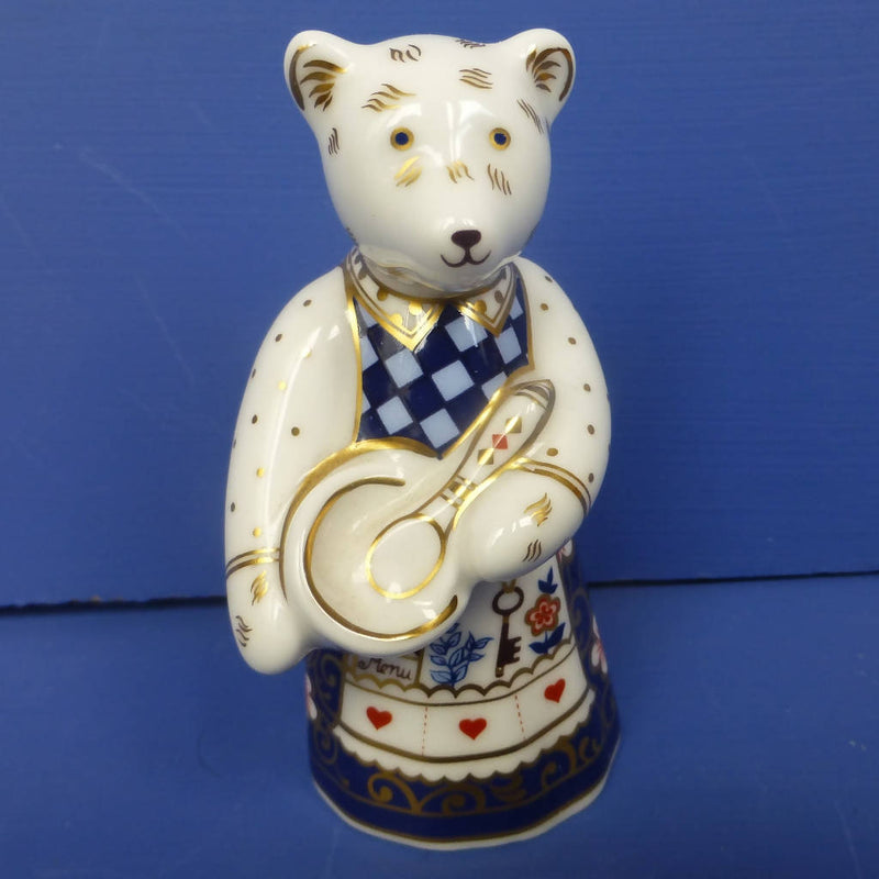 Royal Crown Derby Miniature Teddy Bear Cook