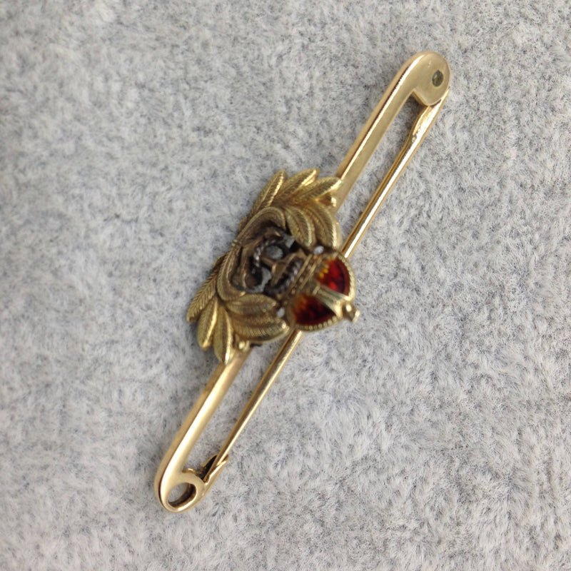 Antique 15ct gold naval sweetheart brooch