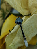 New 1/2 CT blue diamond solitaire ring (Size W)