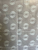 Scottish Madras Panel with Geometric Blue Swirl Design 59” / 43”