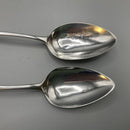 Pair of George III silver tablespoons
