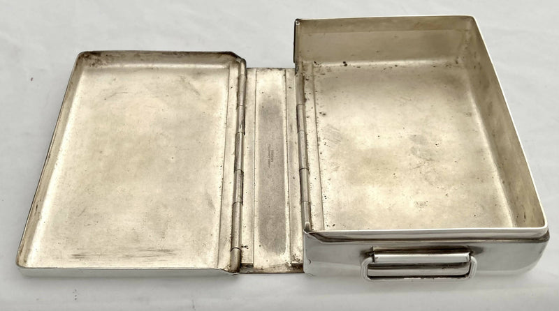 Silver Plated Sandwich Box. Swaine & Adeney Ltd of London, circa 1910 - 1943.