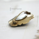 Victorian Gold, Enamel & Pearl Mourning Brooch