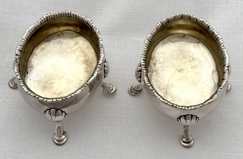 Georgian, George III, Pair of Silver Salts. London 1770/71 David Hennell I & Robert Hennell I. 3.4 troy ounces.