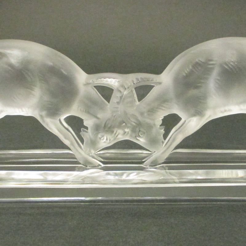 Lalique "Deux Chevres" paperweight