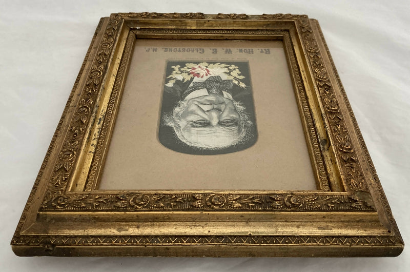 A Framed Stevengraph Silk Portrait of the Rt. Hon. William Gladstone.