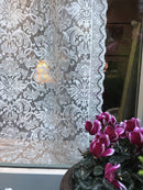 Copy of Grace antique design Laura Ashley cream cotton lace Curtain Panel remnant 54”/60”