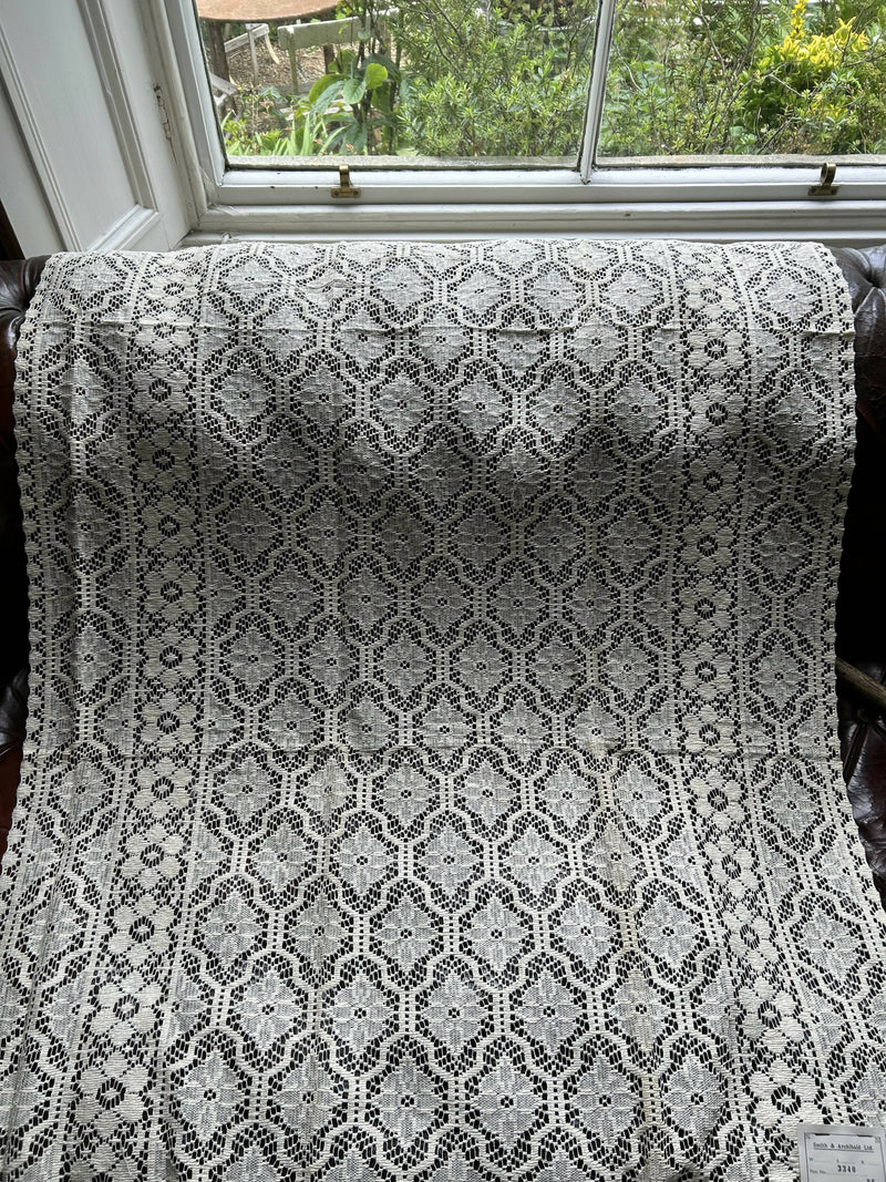 Esme - 1 Vintage Arts & Crafts Period Scottish ecru Cotton Lace Curtain Panel - 36" x 68"