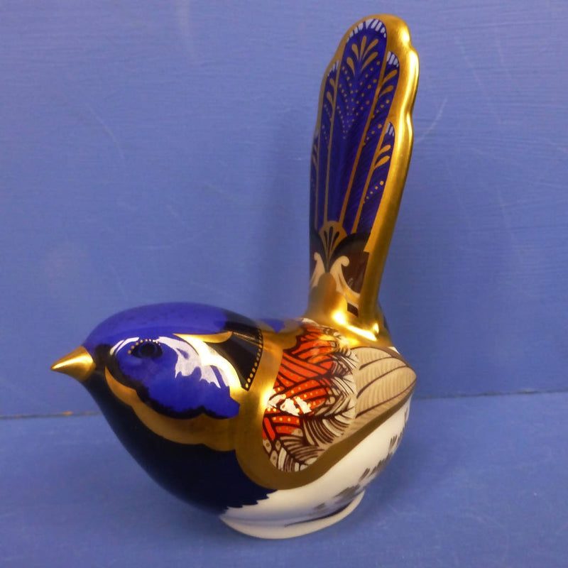 Royal Crown Derby Paperweight- Fairy Wren (Boxed)