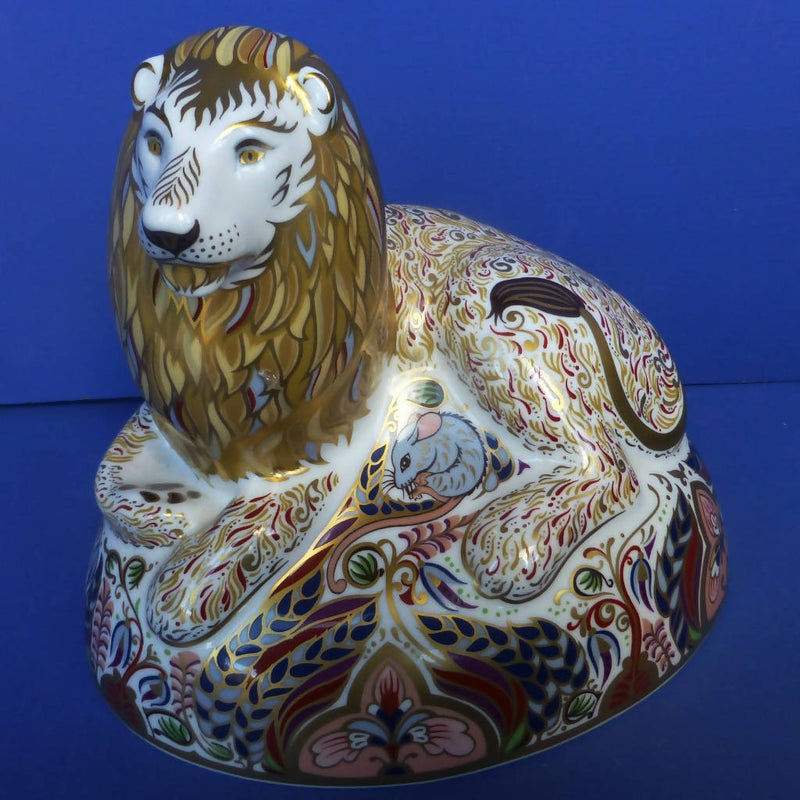 Royal Crown Derby Paperweight Lion (Boxed)