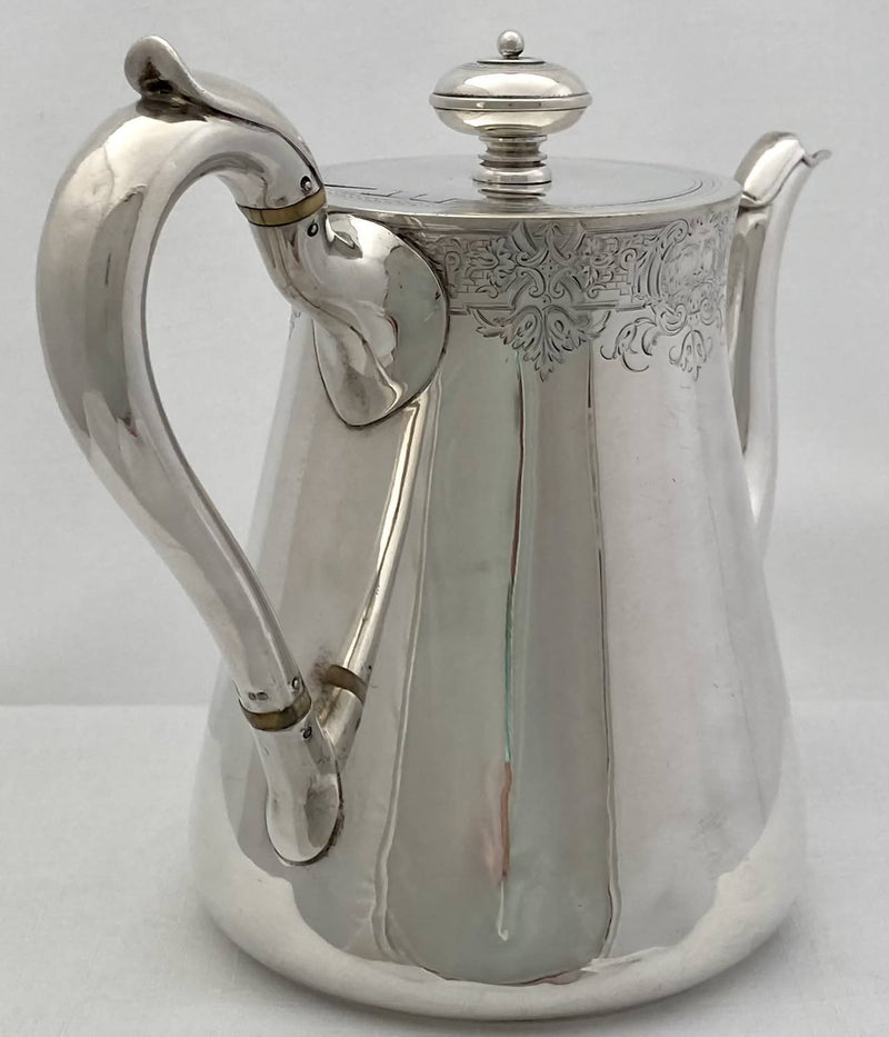Victorian Silver Coffee Pot. London 1860 Hunt & Roskell. 24 troy ounces.