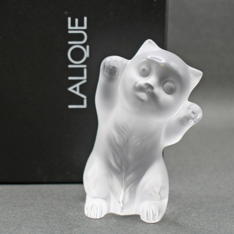 New Lalique: Clear “Kitten" figurine