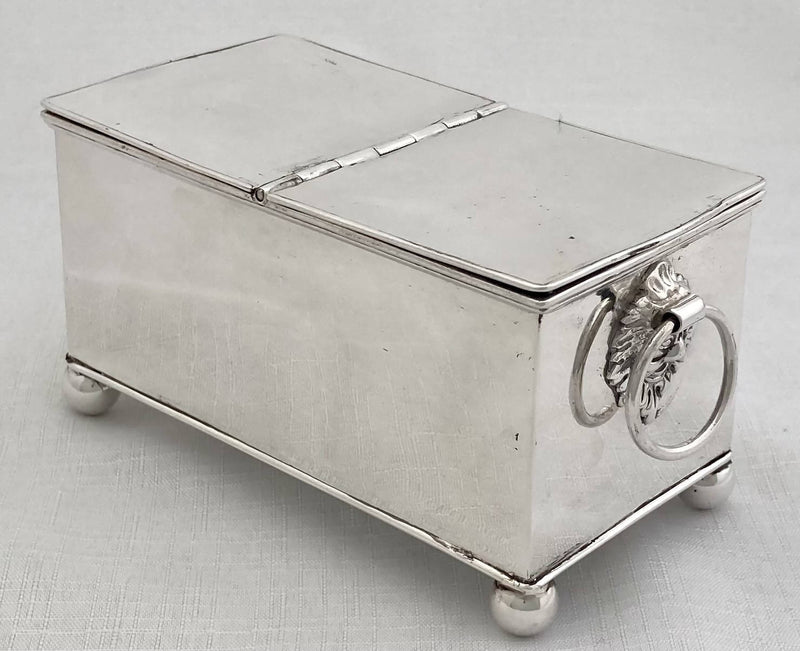 Early Victorian Silver Plate on Copper Inkstand, circa 1850.