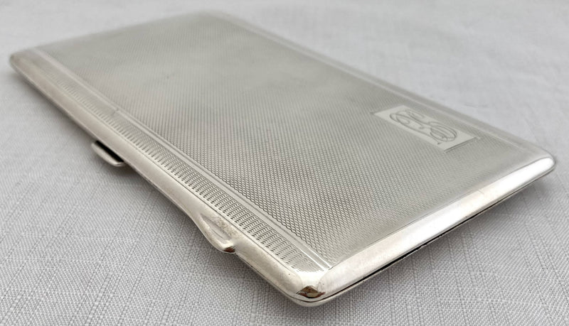 George VI Silver Cigarette Case. Birmingham 1944 Joseph Gloster Ltd. 6.2 troy ounces.