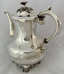 William IV Silver Coffee Pot. London 1832 Richard Pearce & George Burrows. 25 troy ounces.