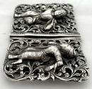 Late 19th Century Burmese White Metal Figural Relief Buckle.