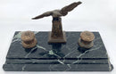 French Empire Style Gilt Metal & Portoro Marble Inkstand, After L&F Moreau.