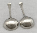 Georgian, George III, Pair of Silver Sauce Ladles. London 1814 Thomas Wallis II & Jonathan Hayne. 3 troy ounces.