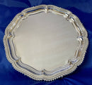 Early 20th Century Large Silver Plated Salver on Four Scroll Feet.