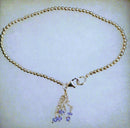 New Tanzanite Sterling Silver Tassel Bracelet - 7.5"