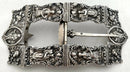 Large Figural Relief Wilhelmina Dutch Silver Buckle. 833 Standard 1908. 2.9 troy ounces.