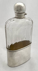 Large Victorian Silver Hip Flask. London 1895 Charles Fox & Co. Ltd.