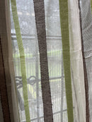 Scottish Madras Panel with Green and Brown Stripe Design 69” / 94”
