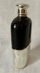 Asprey, Victorian, Silver and Leather Clad Hip Flask. London 1876 Charles Asprey & Charles Asprey Junior.